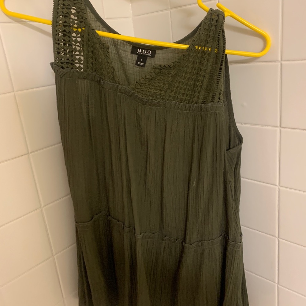 Ana army green tank top